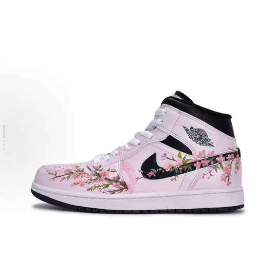 Hushed Blooms-Men's Air Jordan 1 Mid Custom