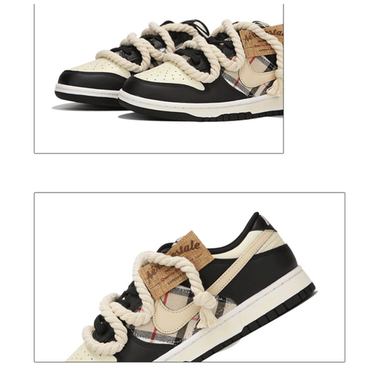 Wild Malt Distressed Plaid-Unisex Dunk Low Custom