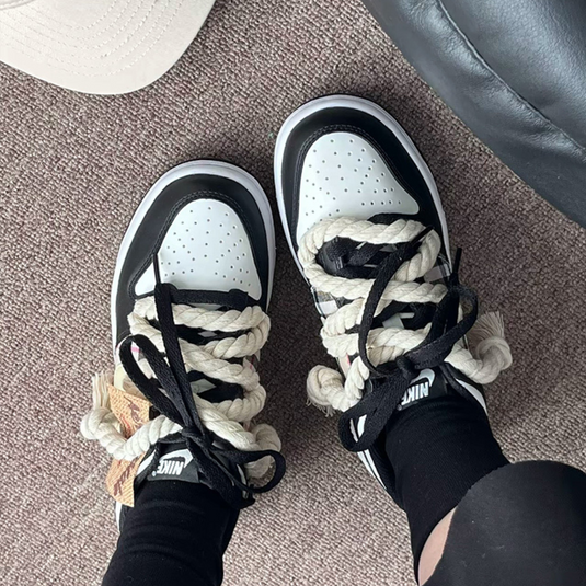 Wild Malt Distressed Plaid-Unisex Dunk Low Custom