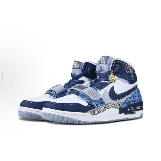 Denim Tribe Indigo-Men's Air Jordan 312 High Custom