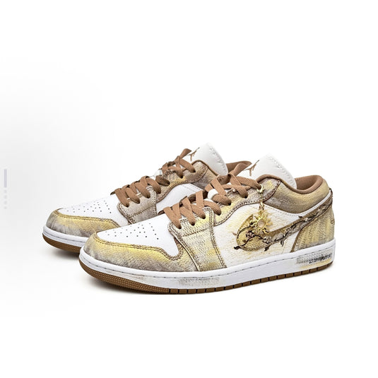 Sahara Sunstalk-Unisex Air Jordan 1 Low Custom
