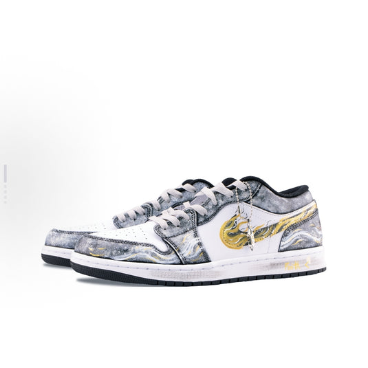Gold Hunter Legend-Men's Air Jordan 1 Low Custom