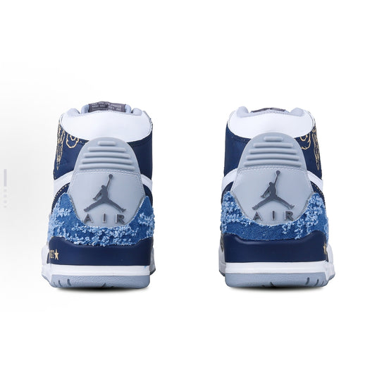 Denim Tribe Indigo-Men's Air Jordan 312 High Custom