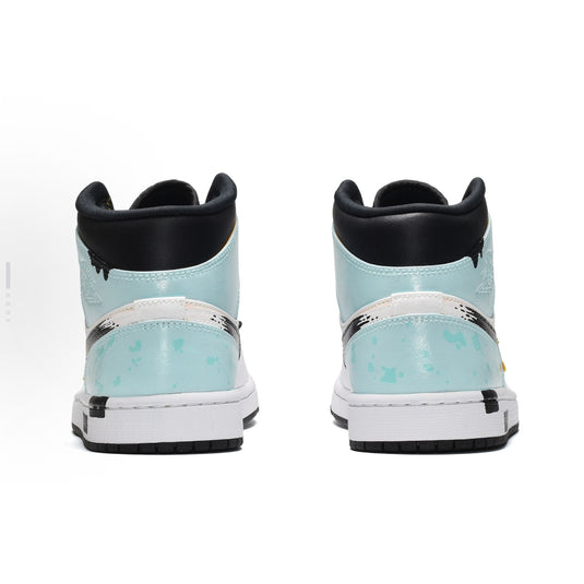 Liquid Metal Monochrome-Unisex Air Jordan 1 Mid Custom
