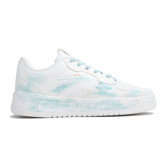 Blazing Azure Bloom -Unisex Skateboarding Low-Top Custom Shoes