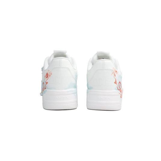Blazing Azure Bloom -Unisex Skateboarding Low-Top Custom Shoes