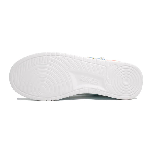 Blazing Azure Bloom -Unisex Skateboarding Low-Top Custom Shoes