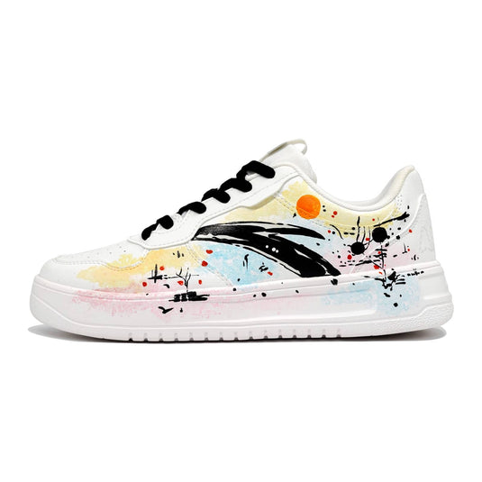 Abstract Dusk – Unisex Skateboarding Low-Top Custom Shoes