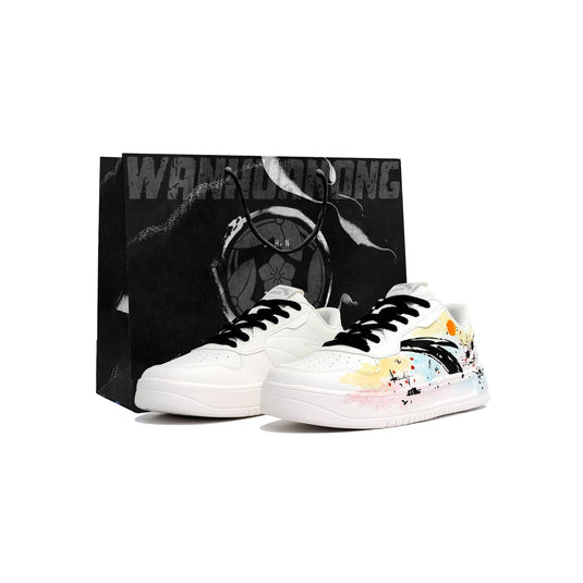 Abstract Dusk – Unisex Skateboarding Low-Top Custom Shoes