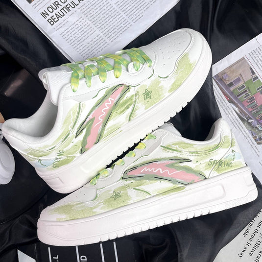 Spring Radiance – Women's Skateboarding Low-Top Custom Shoes