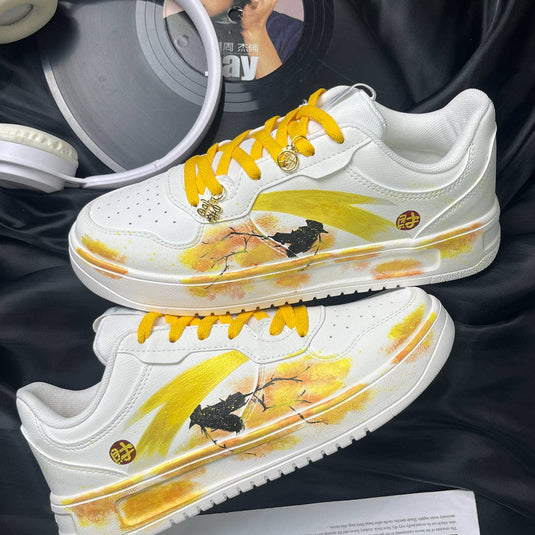 Lucky Branch –Unisex Skateboarding Low-Top Custom Shoes