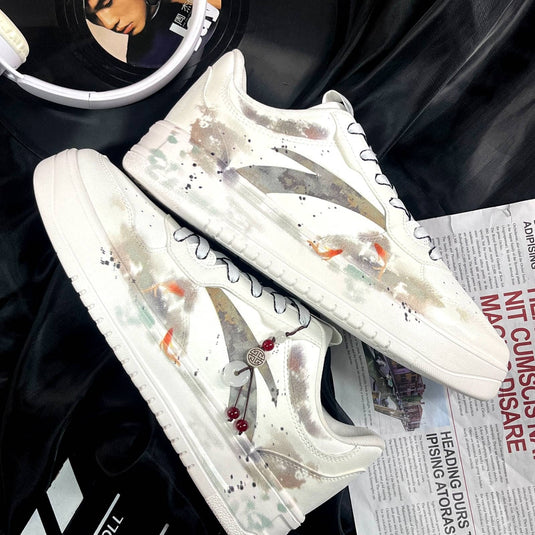 Pale Carp – Unisex Skateboarding Low-Top Custom Shoes