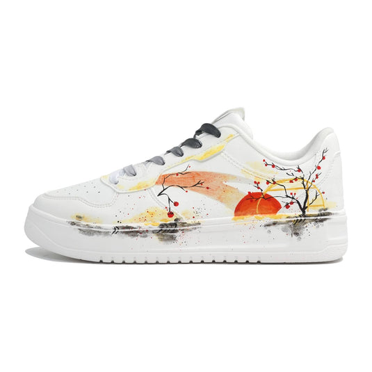 Persimmon Luck –Unisex Skateboarding Low-Top Custom Shoes