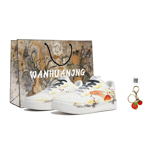 Persimmon Luck –Unisex Skateboarding Low-Top Custom Shoes