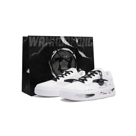 Carefree Mood –Unisex Skateboarding Low-Top Custom Shoes