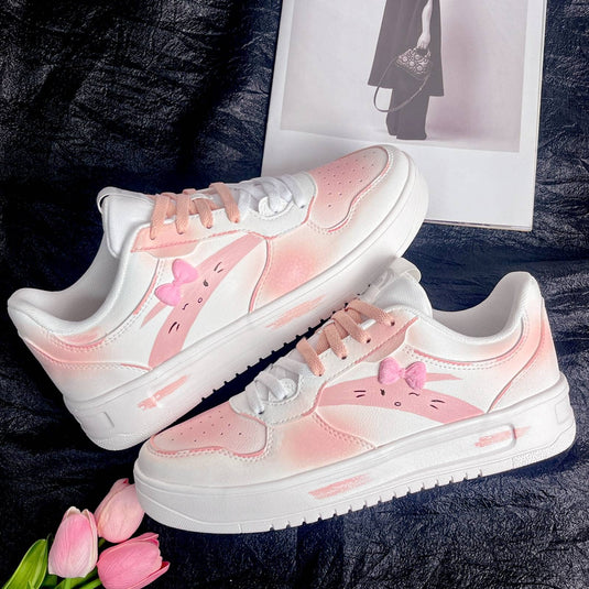 Sweetheart Kitty – Women's Skateboarding Low-Top Custom Shoes