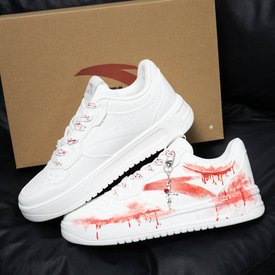 Rust and Blood –Unisex Skateboarding Low-Top Custom Shoes