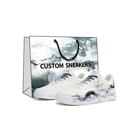 Carefree Journey – Unisex Skateboarding Low-Top Custom Shoes