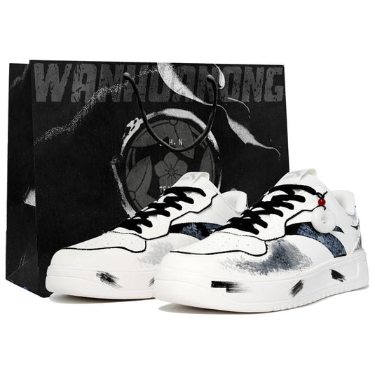 Ink Mist –Unisex Skateboarding Low-Top Custom Shoes