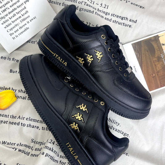 Black gold -Unisex Low-Top Custom Sneakers
