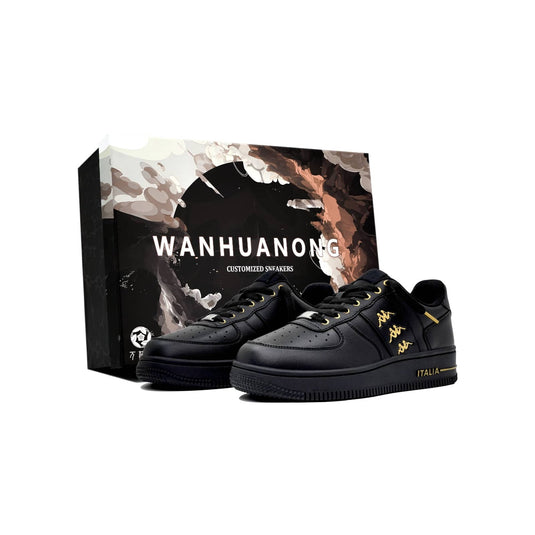 Black gold -Unisex Low-Top Custom Sneakers