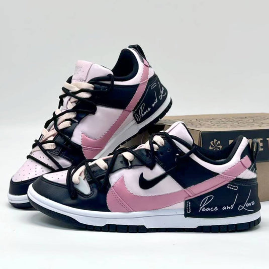 Peace and Love Pink-Women's Dunk Low Custom