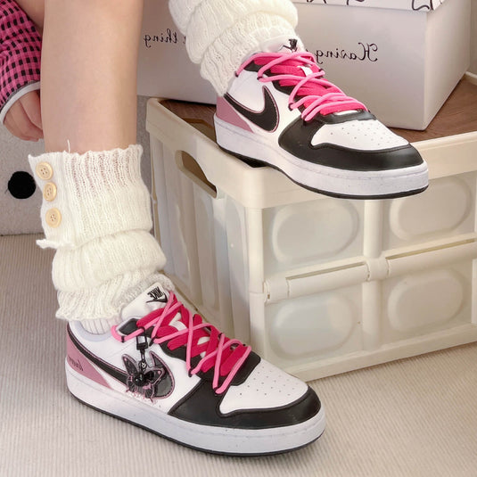 Butterfly's Love for Flowers-Women's Court Low Custom