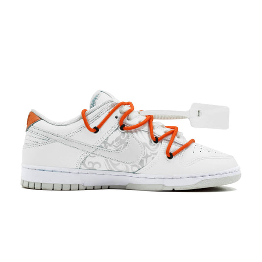 Orange Chinese Character Loong and Loong Pattern-Unisex Dunk Low Custom