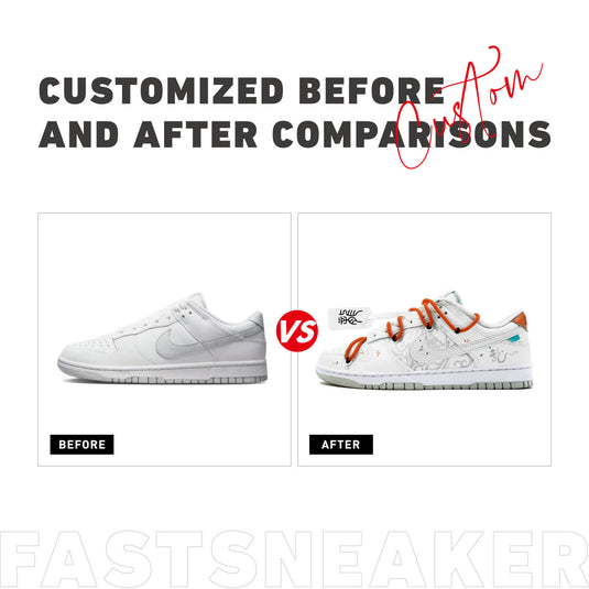 Orange Chinese Character Loong and Loong Pattern-Unisex Dunk Low Custom