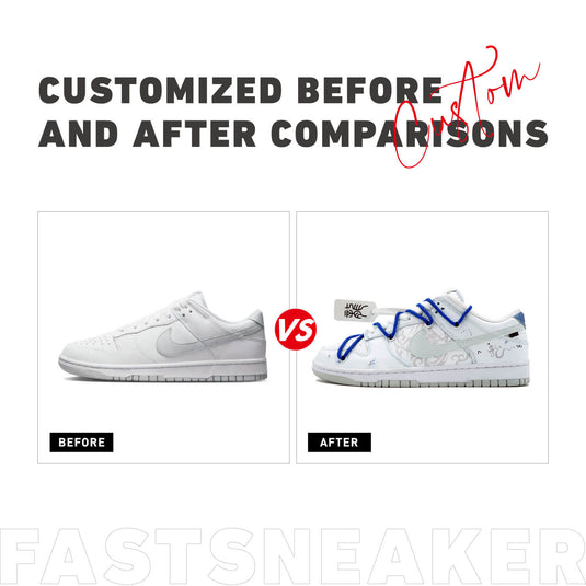 Blue Chinese Character Loong Pattern-Unisex Dunk Low Custom