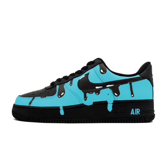 Blue Ink Dripl-Unisex Air Force 1 Low Custom