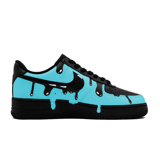 Blue Ink Dripl-Unisex Air Force 1 Low Custom