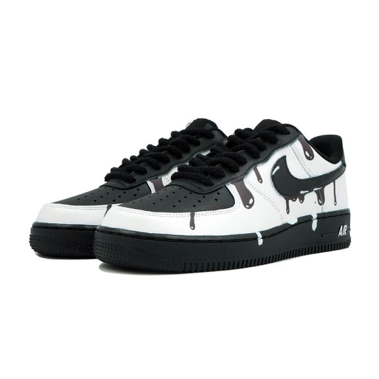 White Ink Dripl-Unisex Air Force 1 Low Custom