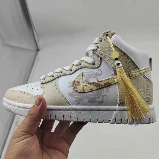 Loong Pattern and Auspicious Clouds-Unisex Dunk High Custom
