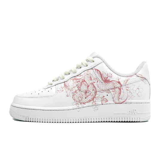 Loong and Flower 1-Unisex Air Force 1 Low Custom