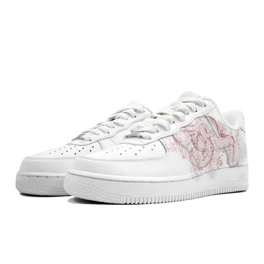 Loong and Flower 1-Unisex Air Force 1 Low Custom