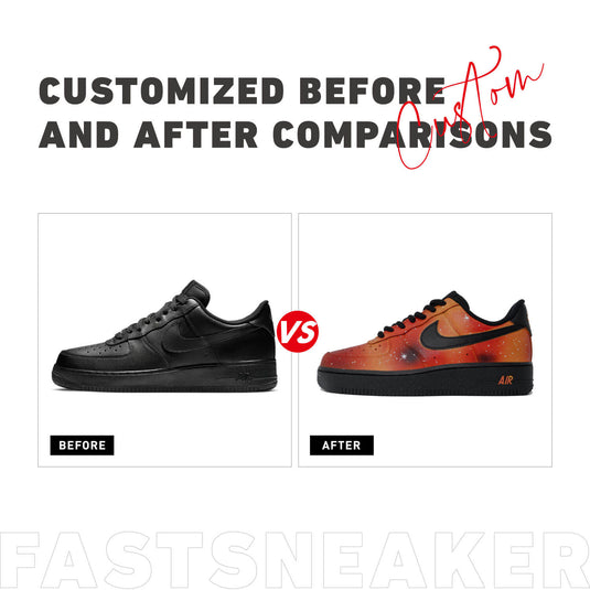 Orange Night Sky-Unisex Air Force 1 Low Custom