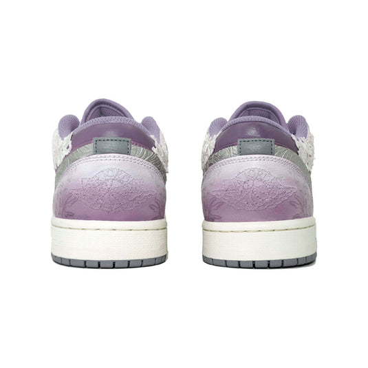 Purple with Silver Pattern-Women's Air Jordan 1 Low Custom