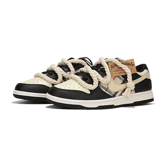 Wild Malt Distressed Plaid-Unisex Dunk Low Custom
