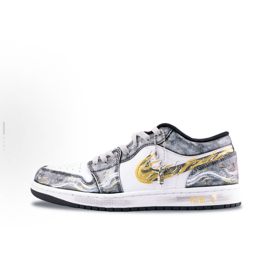 Gold Hunter Legend-Men's Air Jordan 1 Low Custom