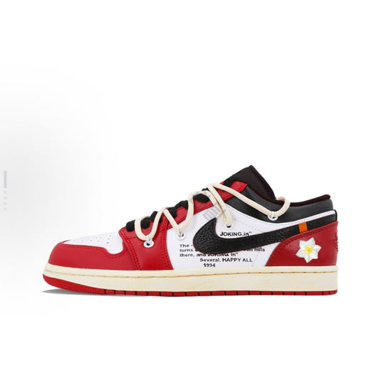 Gilded Floral Brocade-Women's Air Jordan 1 Low Custom