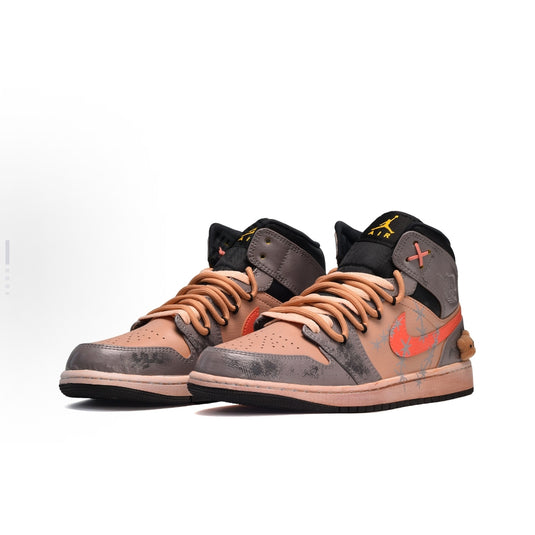 Riot Bear Trinit-Unisex's Air Jordan 1 Mid Custom