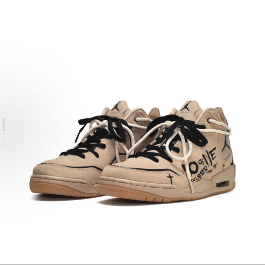 Graffiti Cross Brown-Men's Jordan Courtside 23 Mid Custom