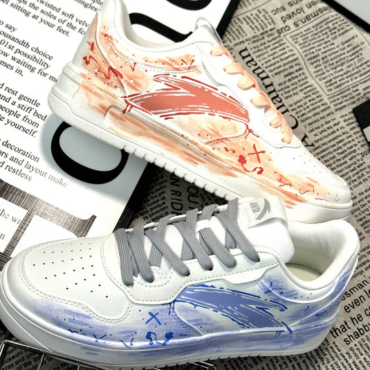 Delicate Touch –Unisex Skateboarding Low-Top Custom Shoes