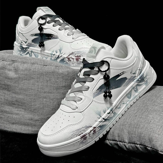 Rising Storm –Unisex Skateboarding Low-Top Custom Shoes