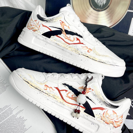 Sky Ablaze – Unisex Skateboarding Low-Top Custom Shoes