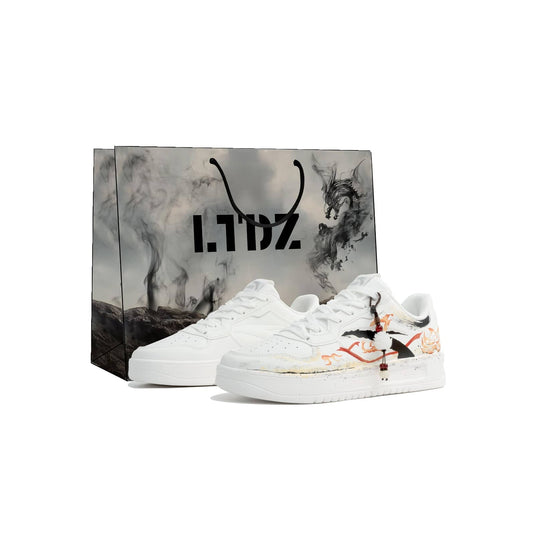 Sky Ablaze – Unisex Skateboarding Low-Top Custom Shoes