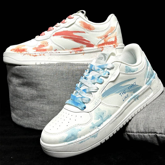 Evening Boat –Unisex Skateboarding Low-Top Custom Shoes