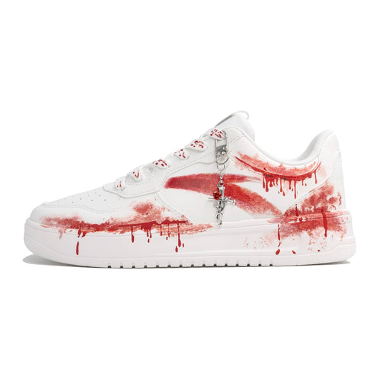 Rust and Blood –Unisex Skateboarding Low-Top Custom Shoes