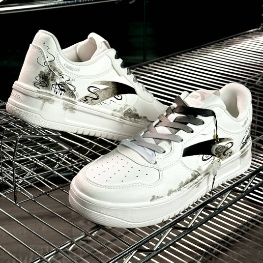 Memory of Jiangnan –Unisex Skateboarding Low-Top Custom Shoes